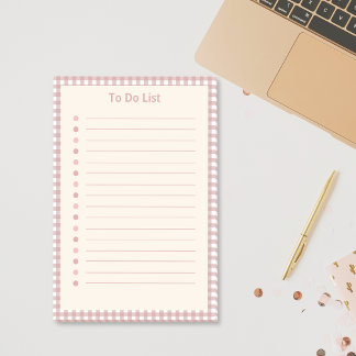 Knapprutmönstrad Att Göra-Lista Post-it Block