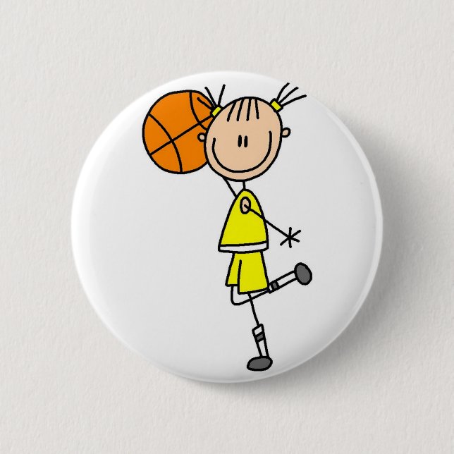 Knappskiss på basketspelare knapp (Framsida)