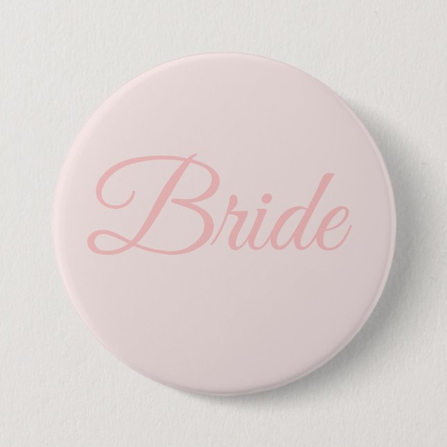 Knappstift för Bride Brudens sida  Rosa Bröllop Knapp (Framsida)