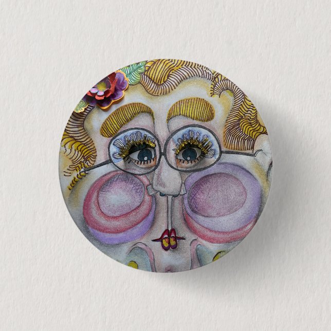 Knappstift för Whimsical Ansikte Knapp (Framsida)