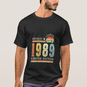 KnäppsVintage 1989 Rockin sedan 1989 33:e födelsed T Shirt