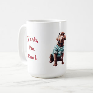 Knappt chokladlab i julsötare kaffemugg