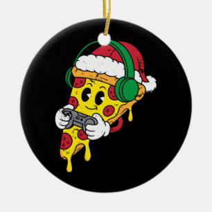Knappt Gamer Pizza jul Video Game Kids Manar Julgransprydnad Keramik