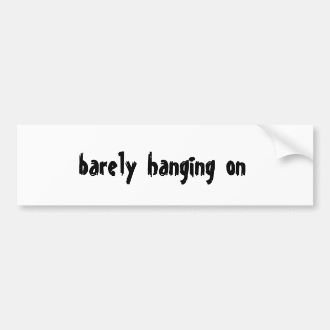 knappt hänga på bildekal (Framsidan)