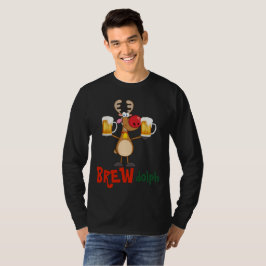 Knappt jul T för BEER Älskare - Hämta LIT Rudolph Tee Shirt