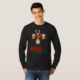 Knappt jul T för BEER Älskare - Hämta LIT Rudolph Tee Shirt