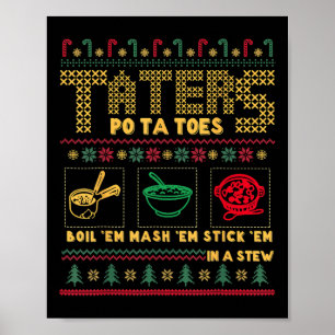 Knappt julklappar Potatis Ugly jul Poster