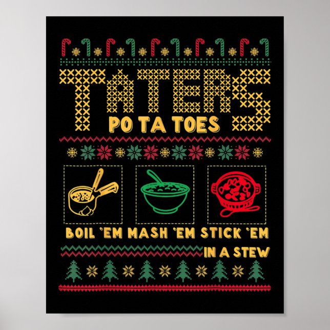 Knappt julklappar Potatis Ugly jul Poster (Framsidan)