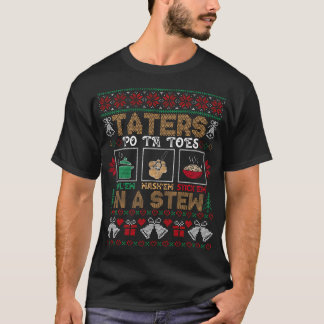 Knappt julklappar Potatis Ugly jul T Shirt