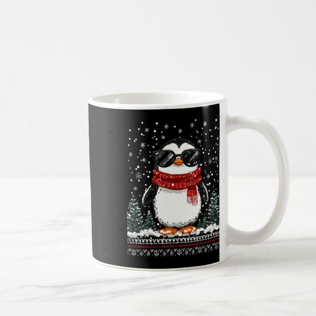Knappt julpenguin med Sungles Ugly Christma Kaffemugg (Höger)