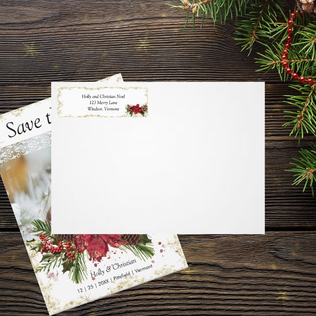 Knappt julreturens adressetikett returadress etikett (Skapare uppladdad)