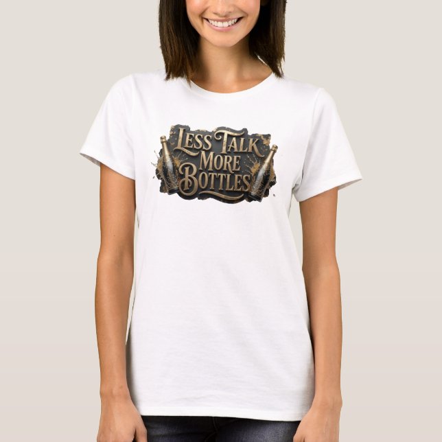 Knappt orange MINDRE SNACK MER FLASKOR T-shirt Des (Framsida)