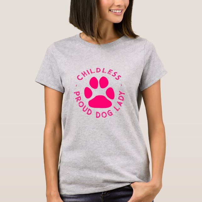 Knappt Proud Hund Dam shock rosa typografi lustigt T Shirt (Framsida)