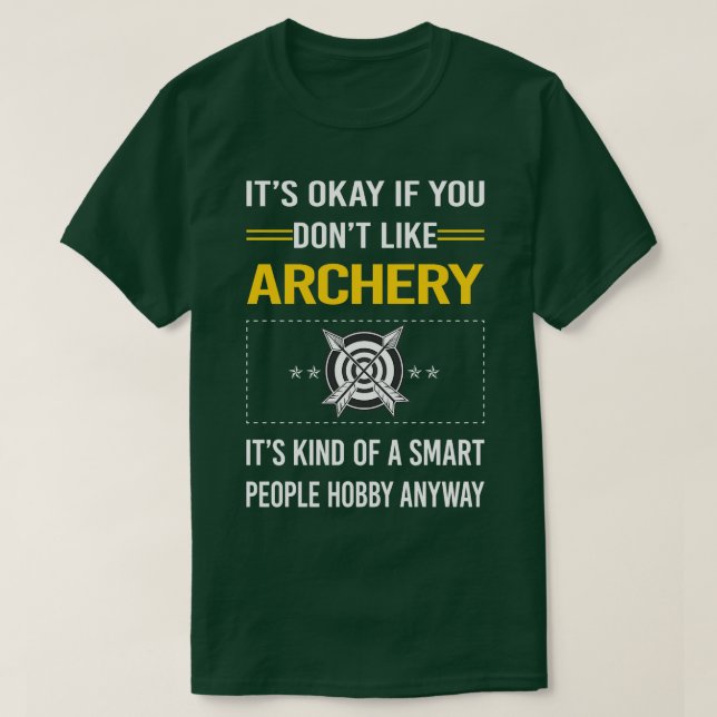 Knappt Smart People Archer Arrow Pilar Bow T Shirt (Design framsida)