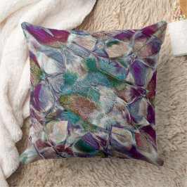 Knappt synlig blomma teckning i mycket porös stil kudde