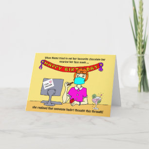 Knappt Tecknad: Kokromatchoklad för Ansikte-mask Kort