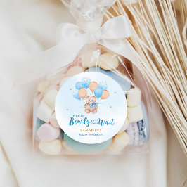 Knappt Väntar Baby Shower Runt Klistermärke