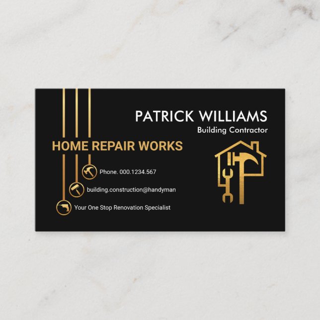 Knappverktyget kreativ Handyman Verktyg Visitkort (Framsida)