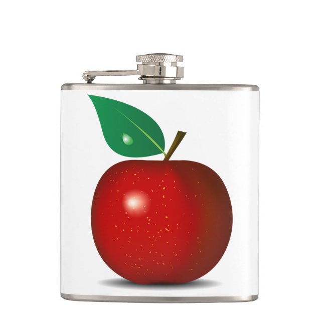 Knaprig röd Apple flaska Fickplunta (Framsidan)