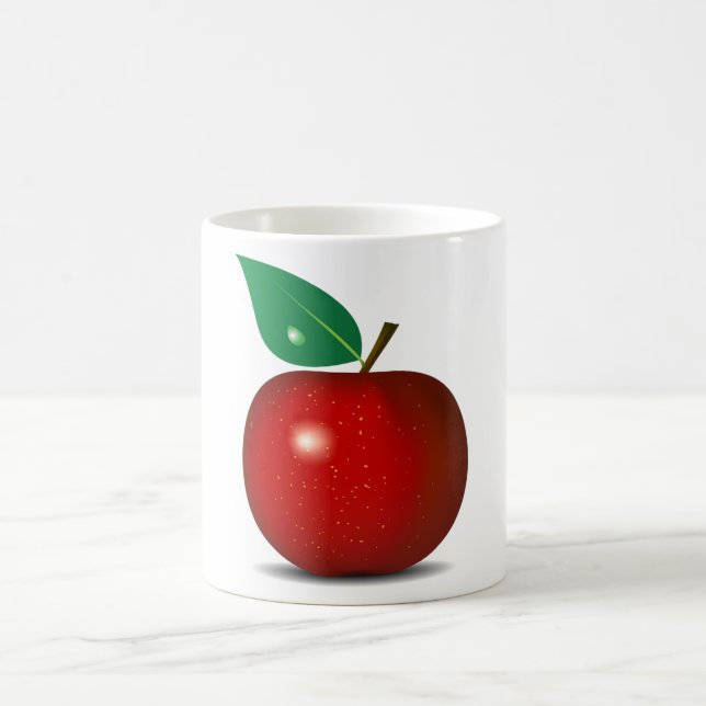 Knaprig röd Apple mugg (Center)