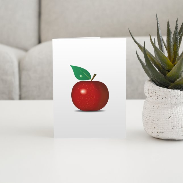 Knapriga röda Apple noterar kort (Skapare uppladdad)