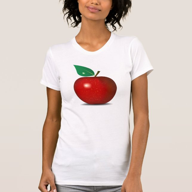 Knapriga röda Apple T-shirt (Framsida)