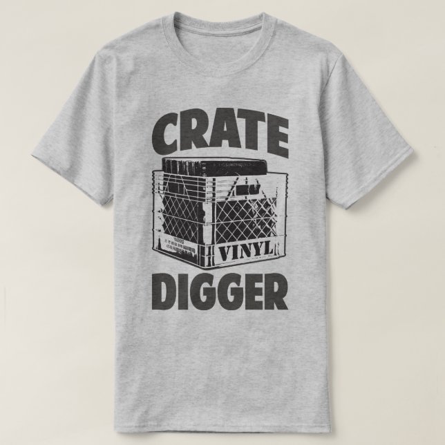 Knarkaren DJ för knarkaren för lådagrävarevinylen T Shirt (Design framsida)