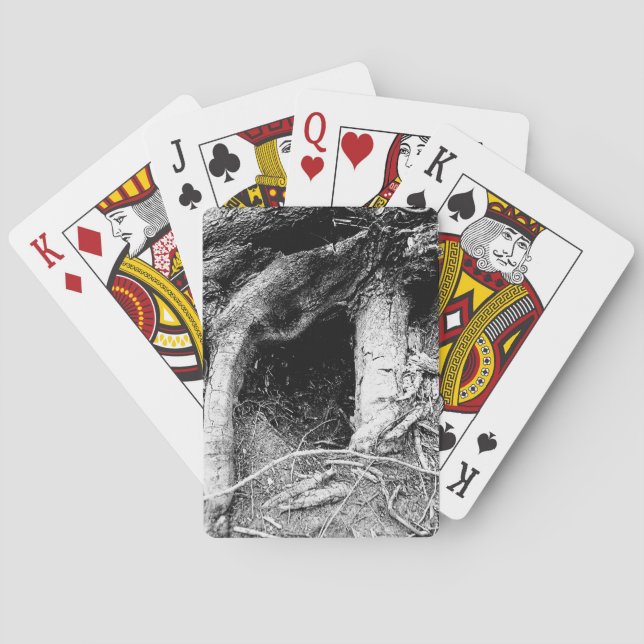 Knarrig gammal träd casinokort (Baksidan)