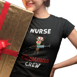 Knäsbesättning Reindeer Snowflake Syringe T Shirt