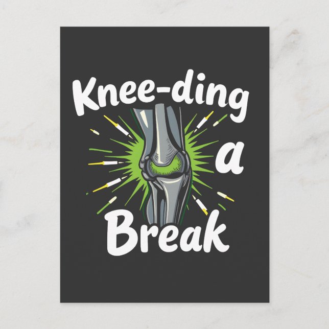 Knäsring en brytningsersättning meddelande vykort (Framsida)