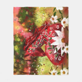 Knässköldpaddor i Fält Abstrakt Art i Daisy Fleecefilt