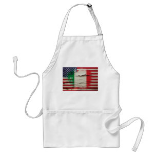 Knastra målar   den italienska amerikanska flagga förkläde