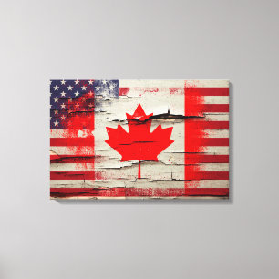 Knastra målar den kanadensiska amerikanska canvastryck