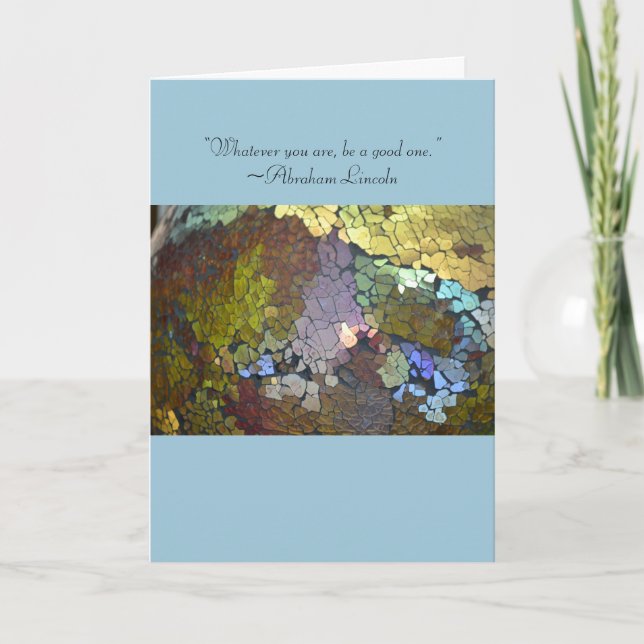 Knastrad Glass Lincoln bundsförvant kort för grad (Framsida)