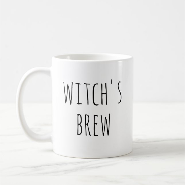 Knäströ. Svart och vit söt Halloween fest Kaffemugg (Vänster)
