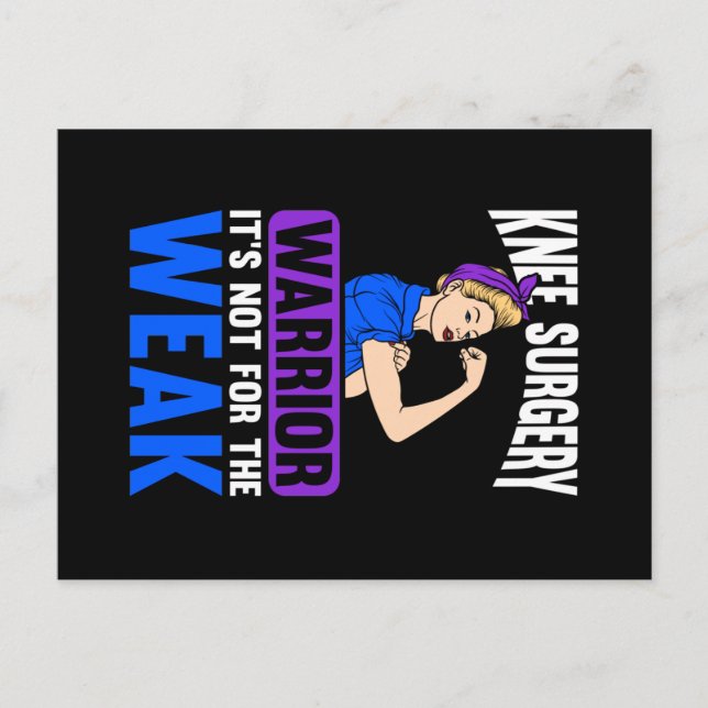 Knätersättning Det är inte för svagheten Vykort (Framsida)