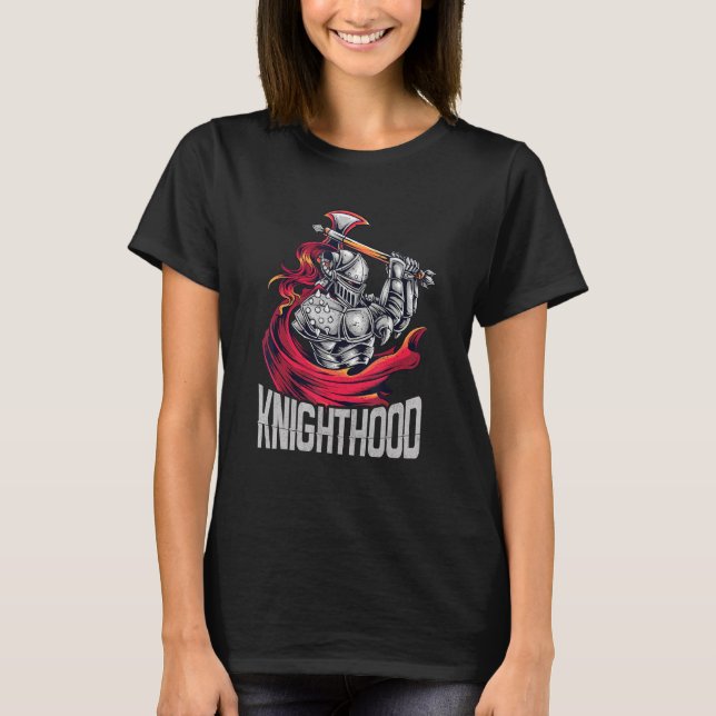 Knattcore Aesthetic Medieval Fantasy Templar Swo T Shirt (Framsida)