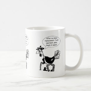 Knäutbyteskirurgi - roligt citationstecken kaffemugg