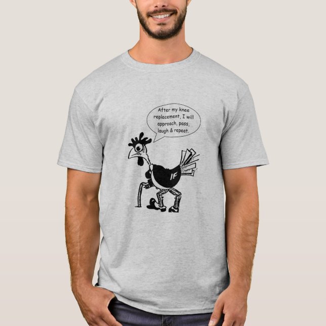 Knäutbyteskirurgi - roligt citationstecken tee (Framsida)