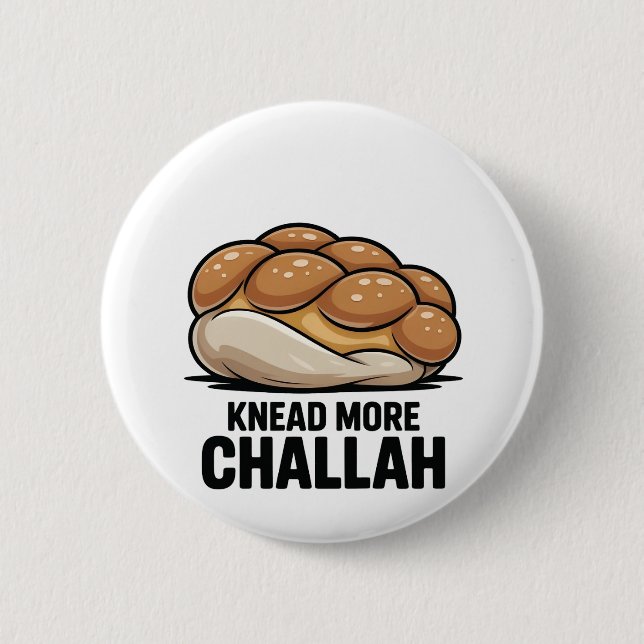 Knead More Challah Jewish Jew Baking Knapp (Framsida)