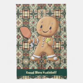 Knead More Pickleball! anpassningsbar text Kökshandduk