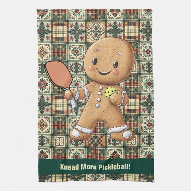Knead More Pickleball! anpassningsbar text Kökshandduk (Vertikal)