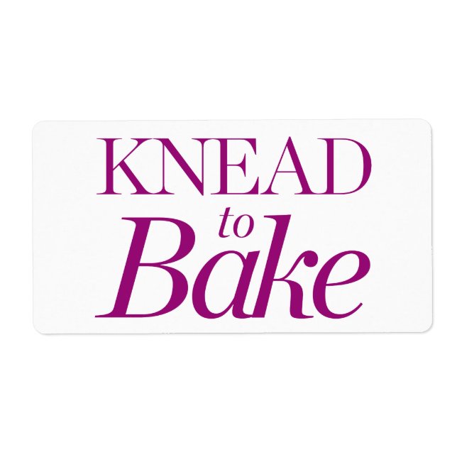 Knead till Bake Fraktsedel (Framsidan)