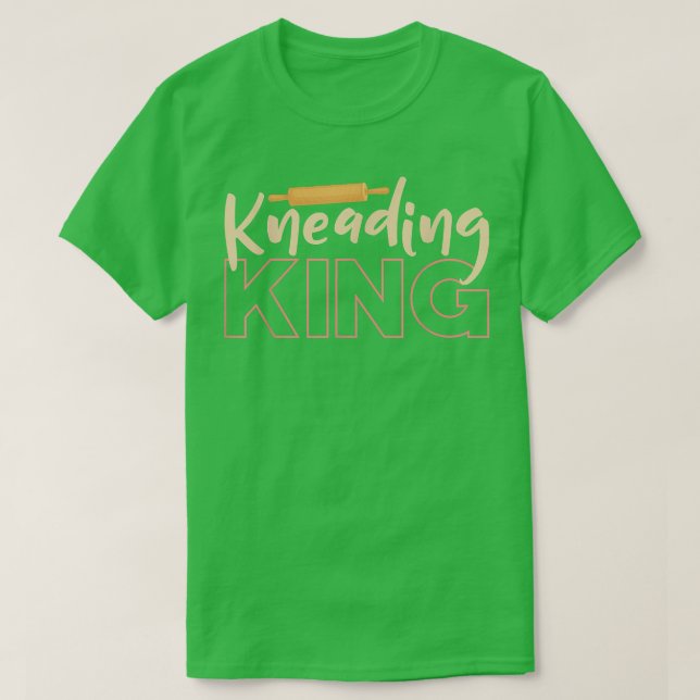 Kneading Kung Baker Baking Bread Dough T Shirt (Design framsida)