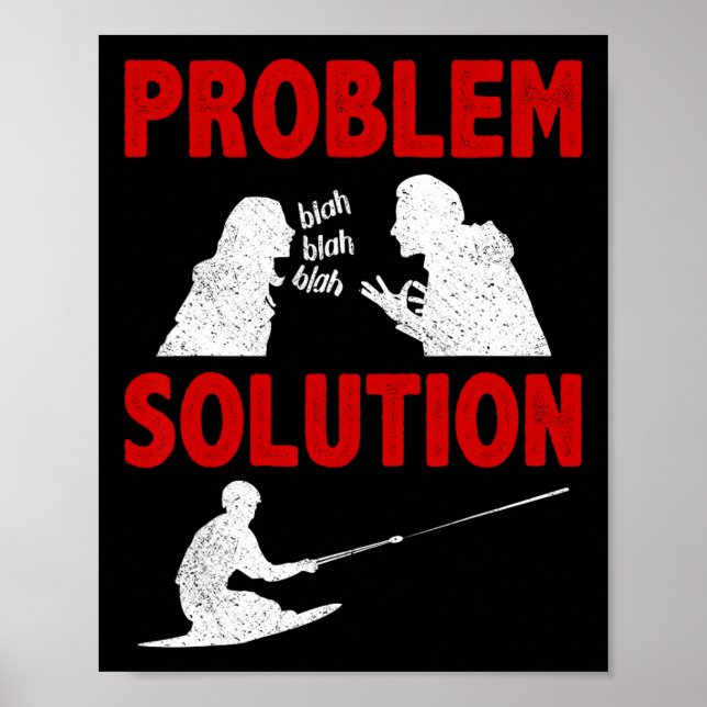 Knee Boarding Aquatic Sport Problem Solution Hobby Poster (Framsidan)