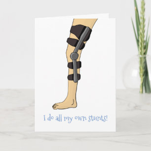 Knee Brace, jag gör allt jag gör med mitt eget stu Kort