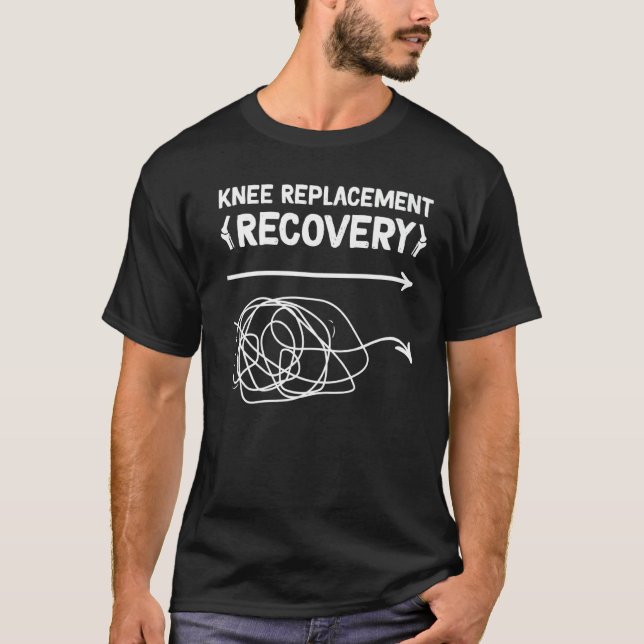 Knee Replacement Ankle Knee Funny Get Wel T Shirt (Framsida)