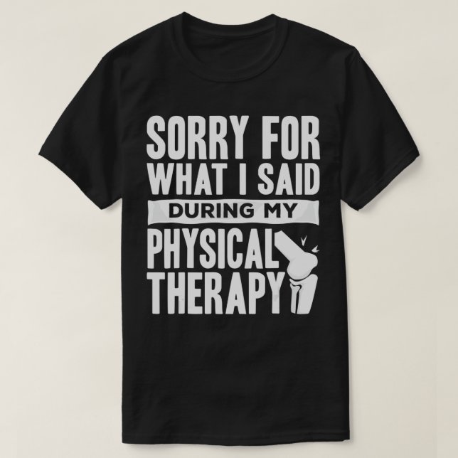 Knee Replacement Funny Therapy Surgery Recovery  T Shirt (Design framsida)