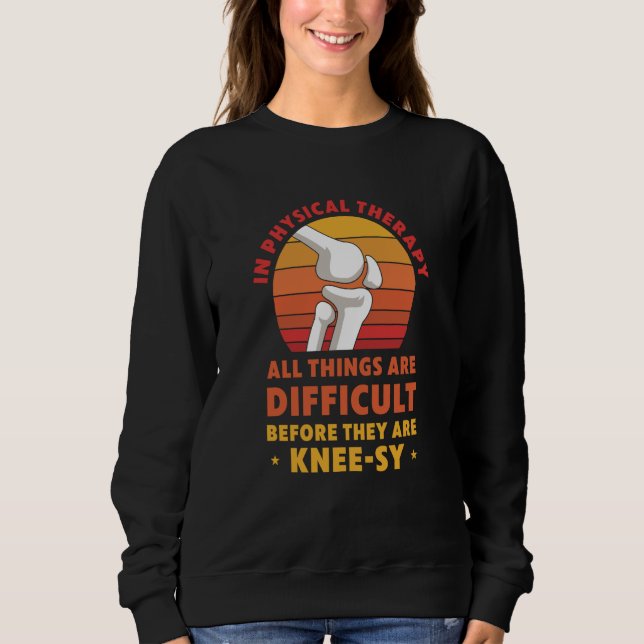 Knee Replacement Physical Therapy Surgery Recovery T Shirt (Framsida)