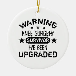 Knee Surgery Humor uppgraderad Julgransprydnad Keramik